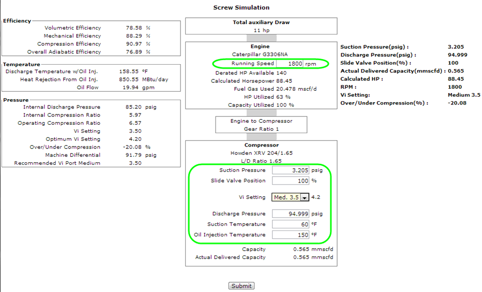 114 Screw Simulate Compressor View